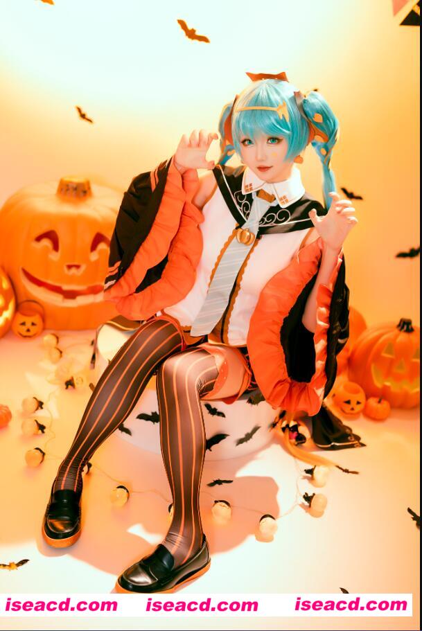 图片[1]-【cosplay】[星之迟迟] 万圣节MIKU  [53P] 【300M】-嘤嘤怪之家
