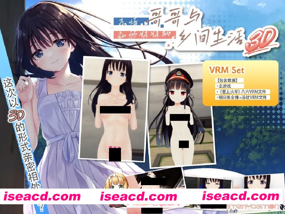 [3D互动/官中/骨科/PC]痴情哥哥与病弱妹妹的乡间生活 3D ド田舎兄妹3D 官方中文版[721M/CV]